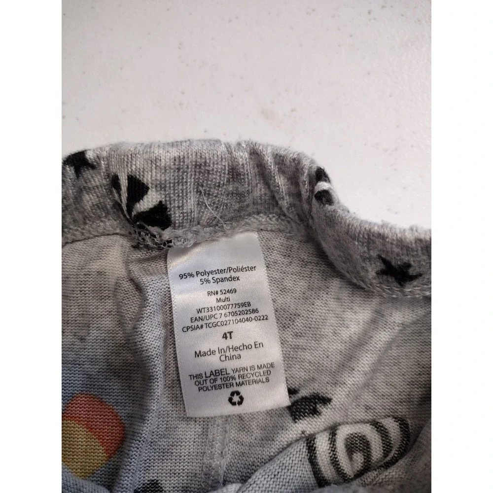 Toddler Halloween Candy Corn Pajama‎ Set Gray 4T